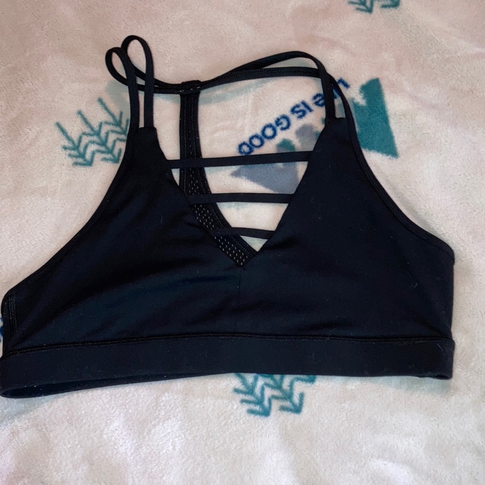 Zyia black grid bra